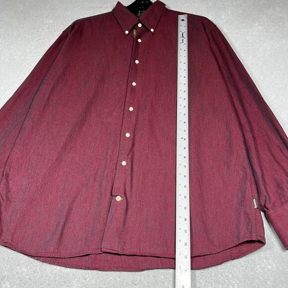 Barbour Classic Button Down Tartan Check Shirt Men’s Size Large Red Long Sleeve - Picture 6 of 14